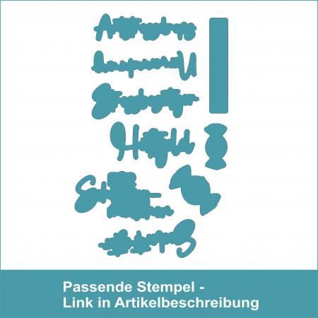 Stanzschablone - Texte für Süsses